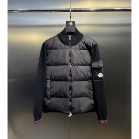 MONCLER 몽클레어 60200 트라이컬러 팁 니트 패딩 가디건 3COLOR