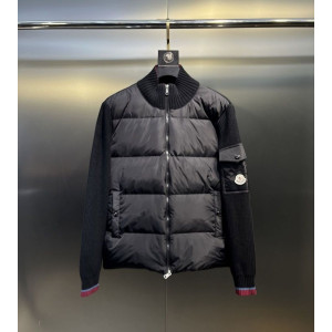 MONCLER 몽클레어 60200 트라이컬러 팁 니트 패딩 가디건 3COLOR