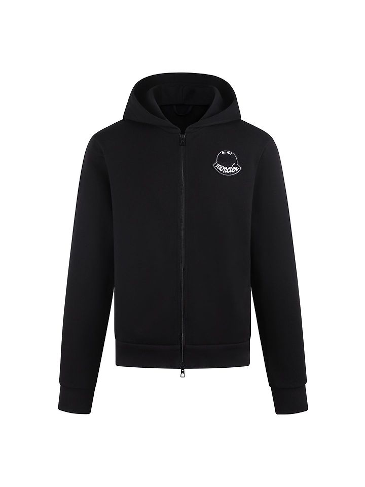 MONCLER 몽클레어 60263 로고 패치 코튼 후드 집업