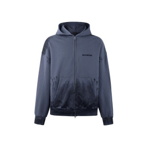 BALENCIAGA 발렌시아가 60253 스태인드 이펙트 후드 집업