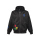 CHROME HEARTS 크롬하츠 60051 멀티 컬러 레더 크로스 패치 나일론 후드 집업 자켓