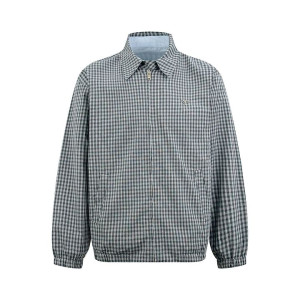 PRADA 프라다 60144 체크 팝클린 리버시블 블루종 자켓