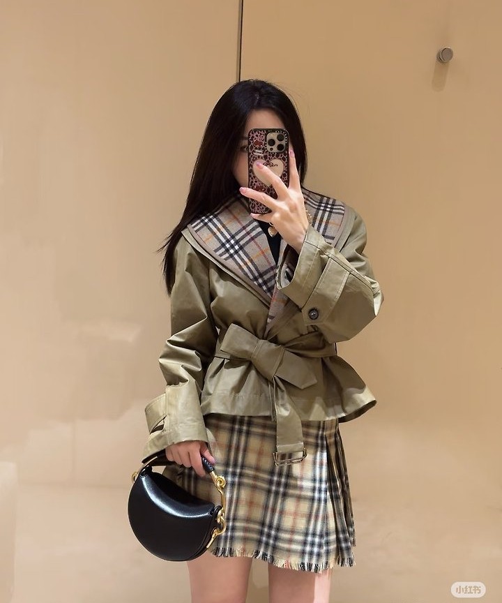 BURBERRY 버버리 레이어드 투피스 트렌치 자켓