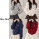 MIUMIU 미우미우 체크카라 버튼 배색 가디건