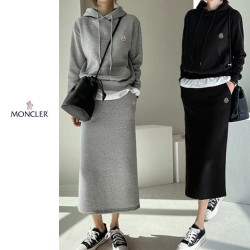 MONCLER 몽클레어 레이어드 후드 치마세트