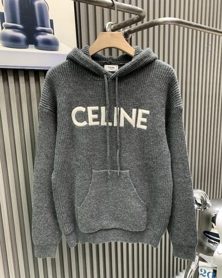 CELINE 셀린느 자수 울 후드 니트 2COLOR