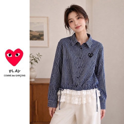 COMME DES GARCONS 꼼데가르송 레이스 체크셔츠