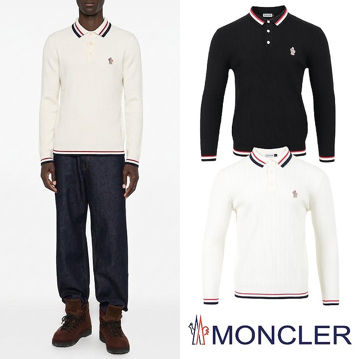 MONCLER 몽클레어 노블 자수 레터링 카라넥 카라티