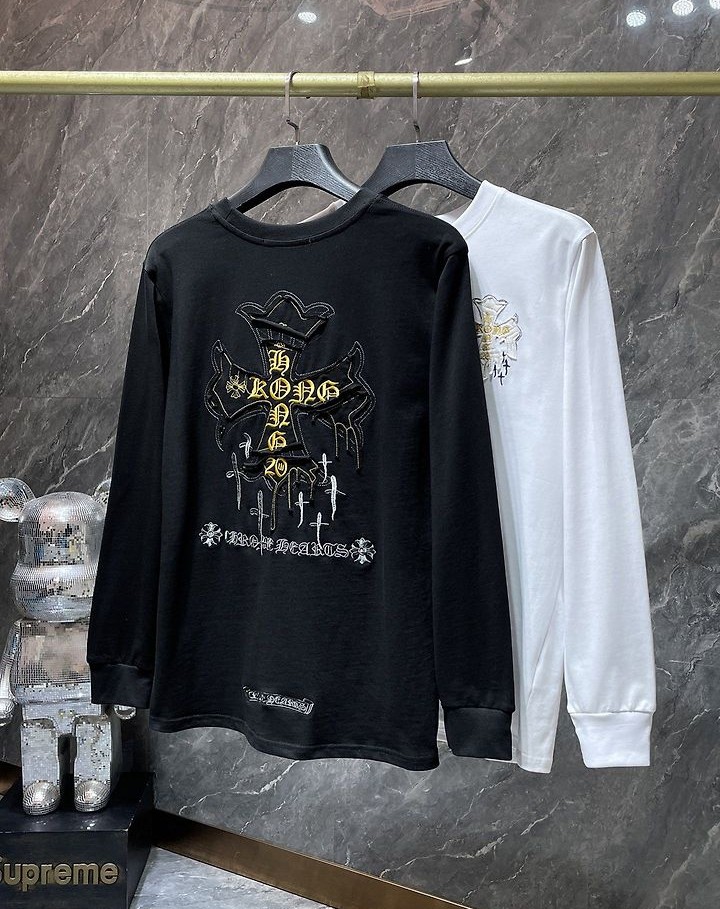 CHROME HEARTS 크롬하츠 7012 가디언 크로스 레이스업 롱 슬리브