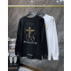 CHROME HEARTS 크롬하츠 7012 가디언 크로스 레이스업 롱 슬리브