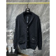 CHROME HEARTS 크롬하츠 7016 세메터리 레더 크로스 숄 카라 니트 가디건 　