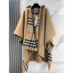 BURBERRY 버버리 리버시블 체크 캐시미어 후드 케이프