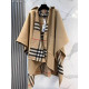 BURBERRY 버버리 리버시블 체크 캐시미어 후드 케이프