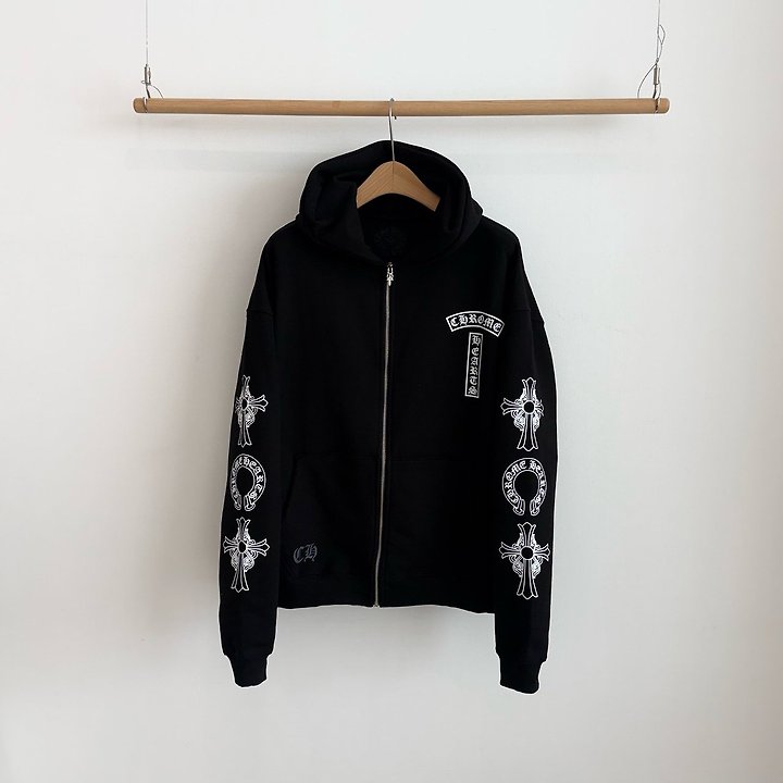 CHROME HEARTS 크롬하츠 소프 엔 워터 퍽유 로고 후드 집업