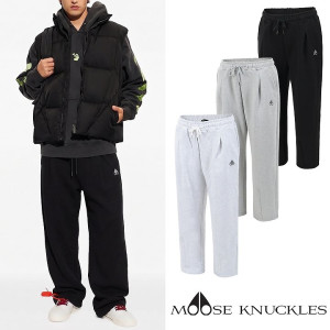 MOOSE KNUCKLES 무스너클 너클자수 와이드 트레이닝팬츠