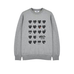COMME DES GARCONS 꼼데가르송 Houday emoji 블랙하트 맨투맨